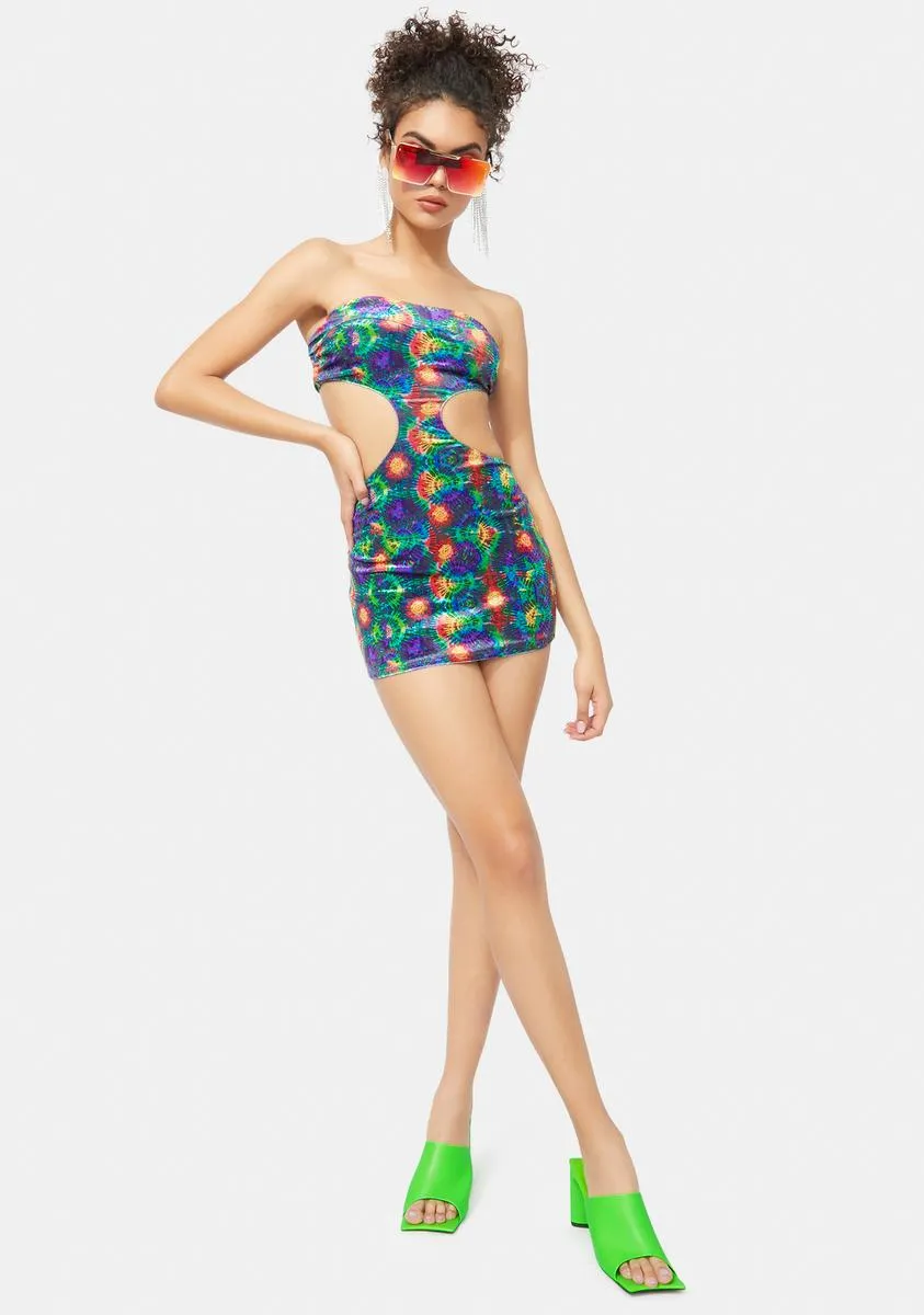 Take A Trip Cutout Tie Dye Dress sold by Dolls Kill product image thumbnail 3