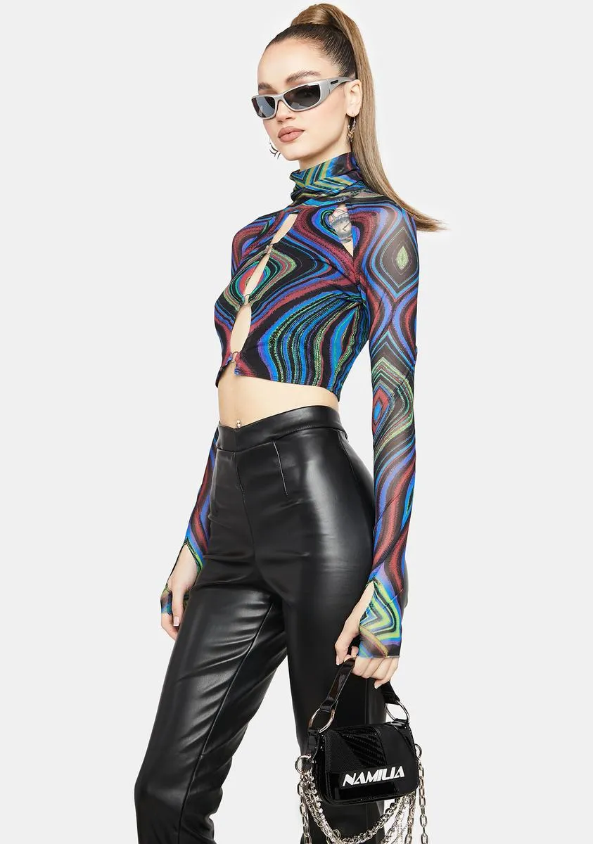 Maui Mesh Turtleneck Top sold by Dolls Kill product image thumbnail 2