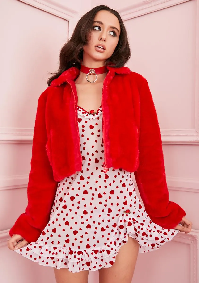 Cupid's Fool Faux Fur Jacket sold by Dolls Kill product image thumbnail 2