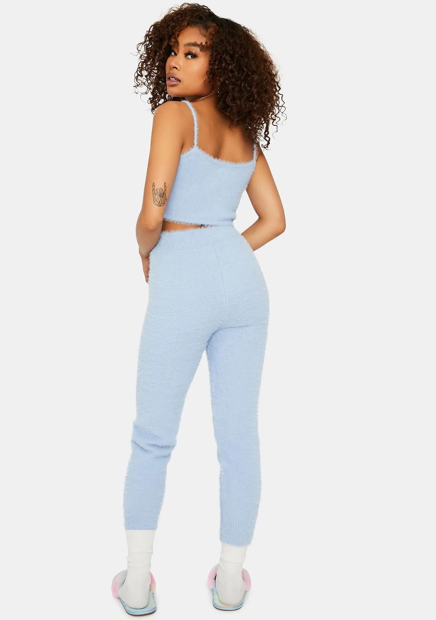 Cool Banana Pancakes Fuzzy Knit Leggings sold by Dolls Kill product image thumbnail 4