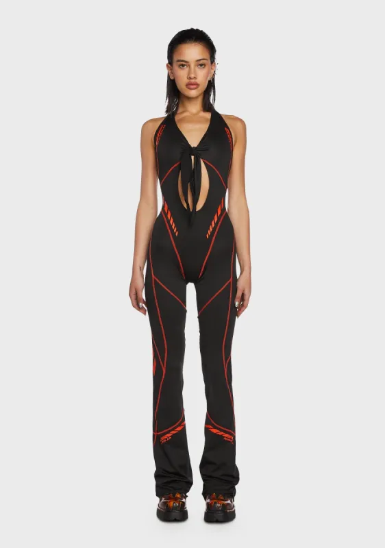 Tie Knot Lycra Speed Racer Jumpsuit sold by Dolls Kill