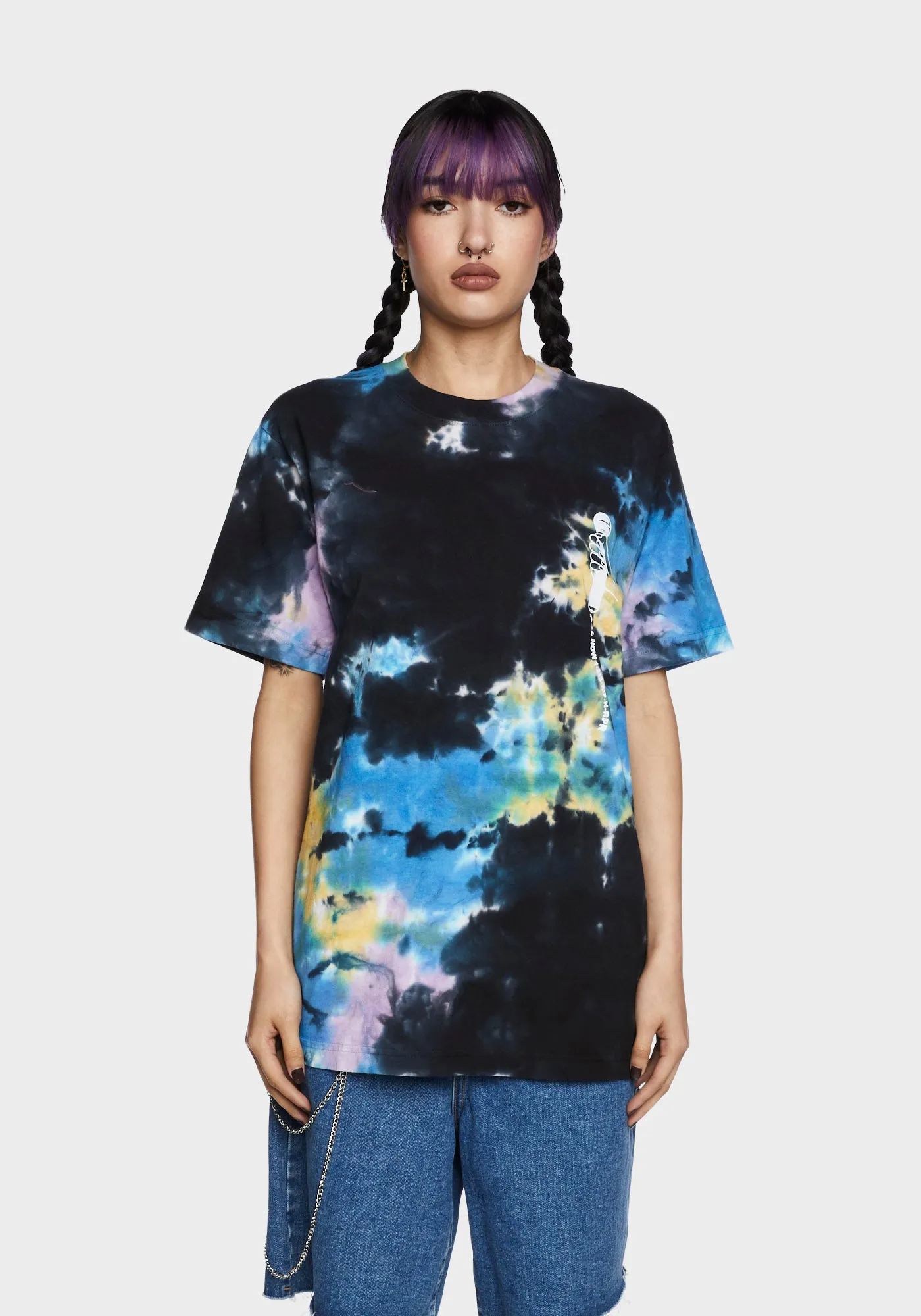 Hotline Tie Dye Graphic Tee sold by Dolls Kill