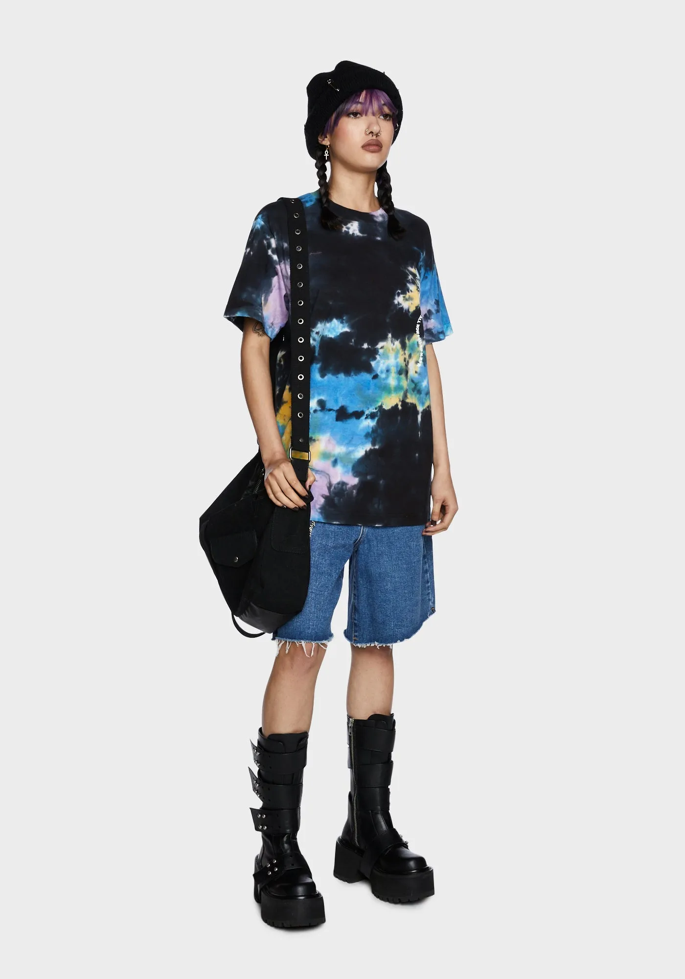 Hotline Tie Dye Graphic Tee sold by Dolls Kill product image thumbnail 5