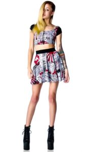 Japanese Printed Crop Top sold by Dolls Kill