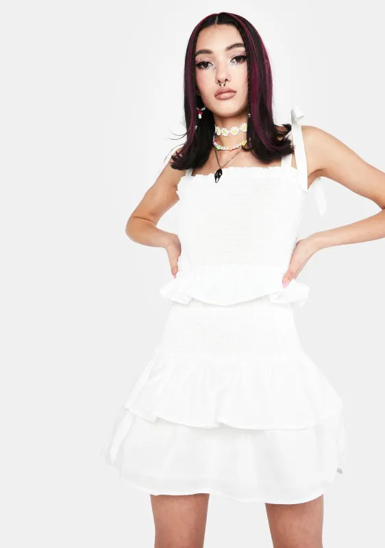 Skylark Fun Shirred Mini Dress sold by Dolls Kill