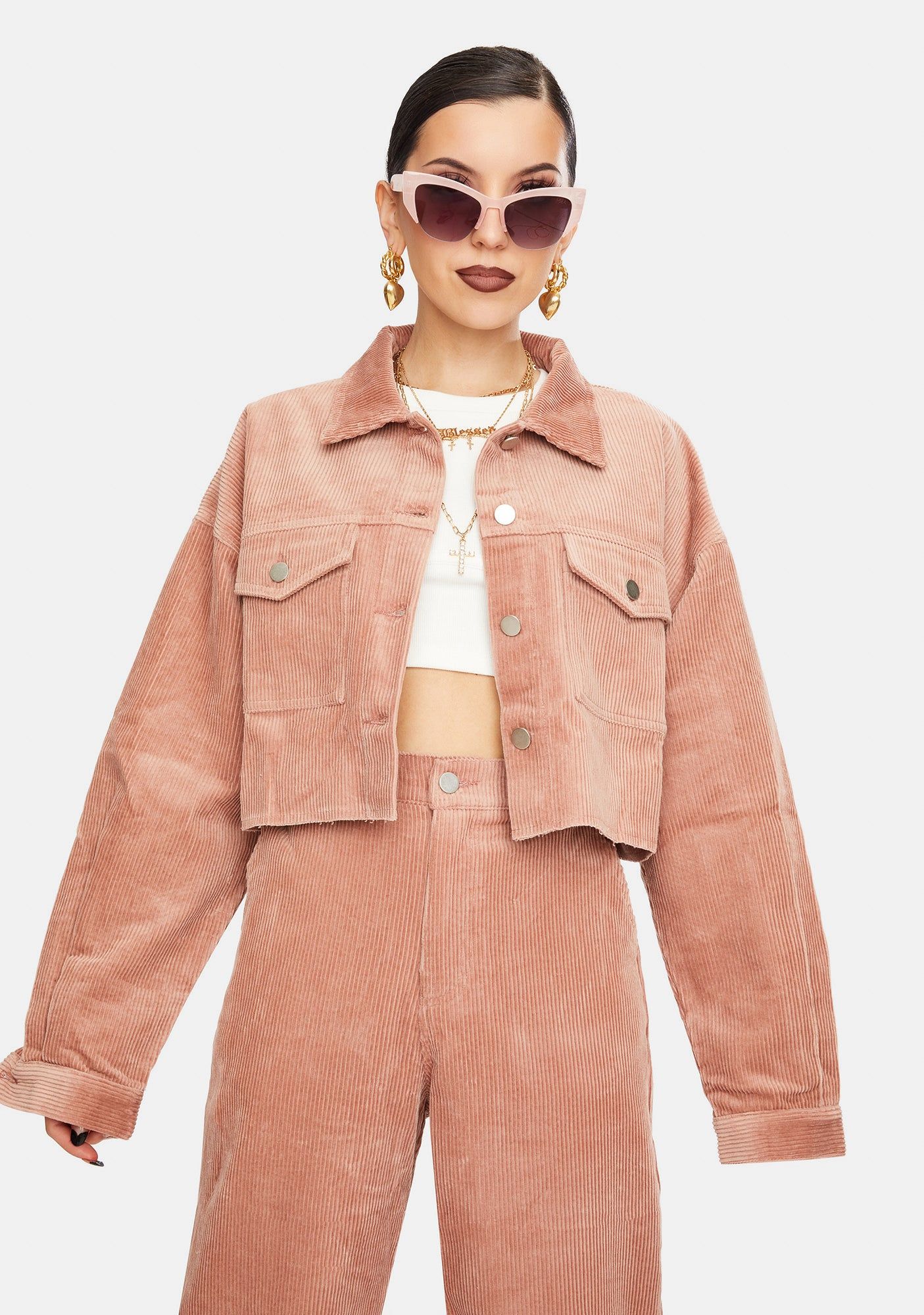 Brick Harriet Corduroy Jacket sold by Dolls Kill