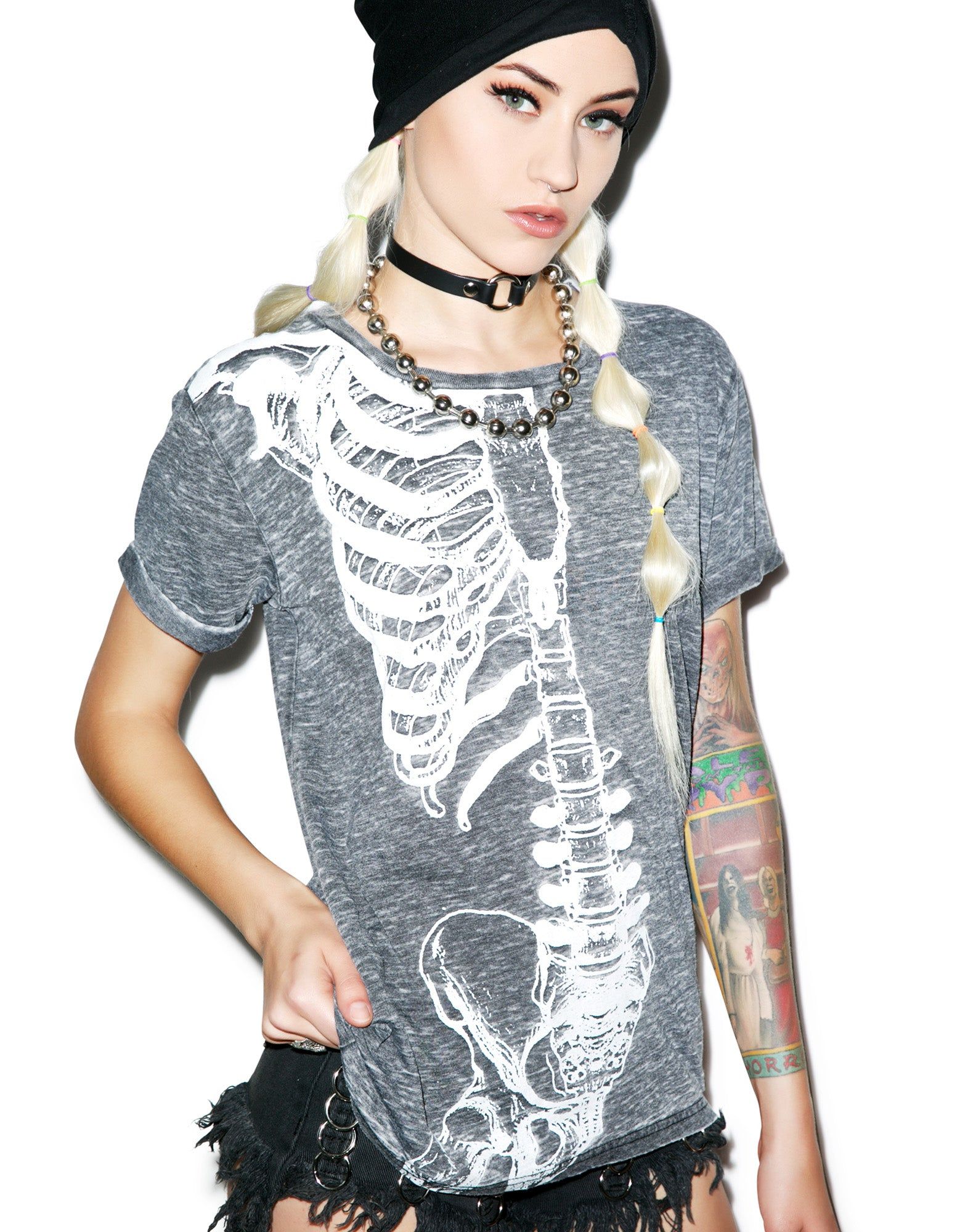Wishbone Burnout Tee sold by Dolls Kill