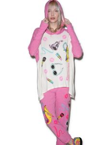 Lonnie Glamorous Oversized Raglan sold by Dolls Kill