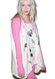 Lonnie Glamorous Oversized Raglan sold by Dolls Kill