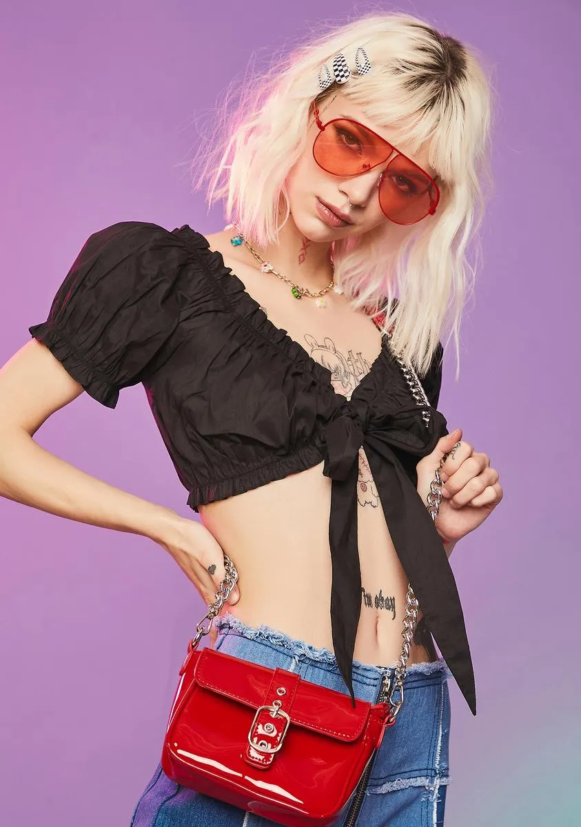 Night Secret Vibes Tie Crop Top sold by Dolls Kill product image thumbnail 2