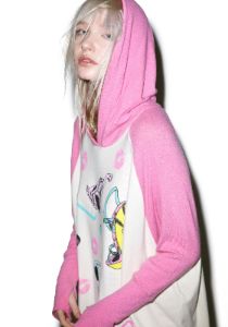Lonnie Glamorous Oversized Raglan sold by Dolls Kill