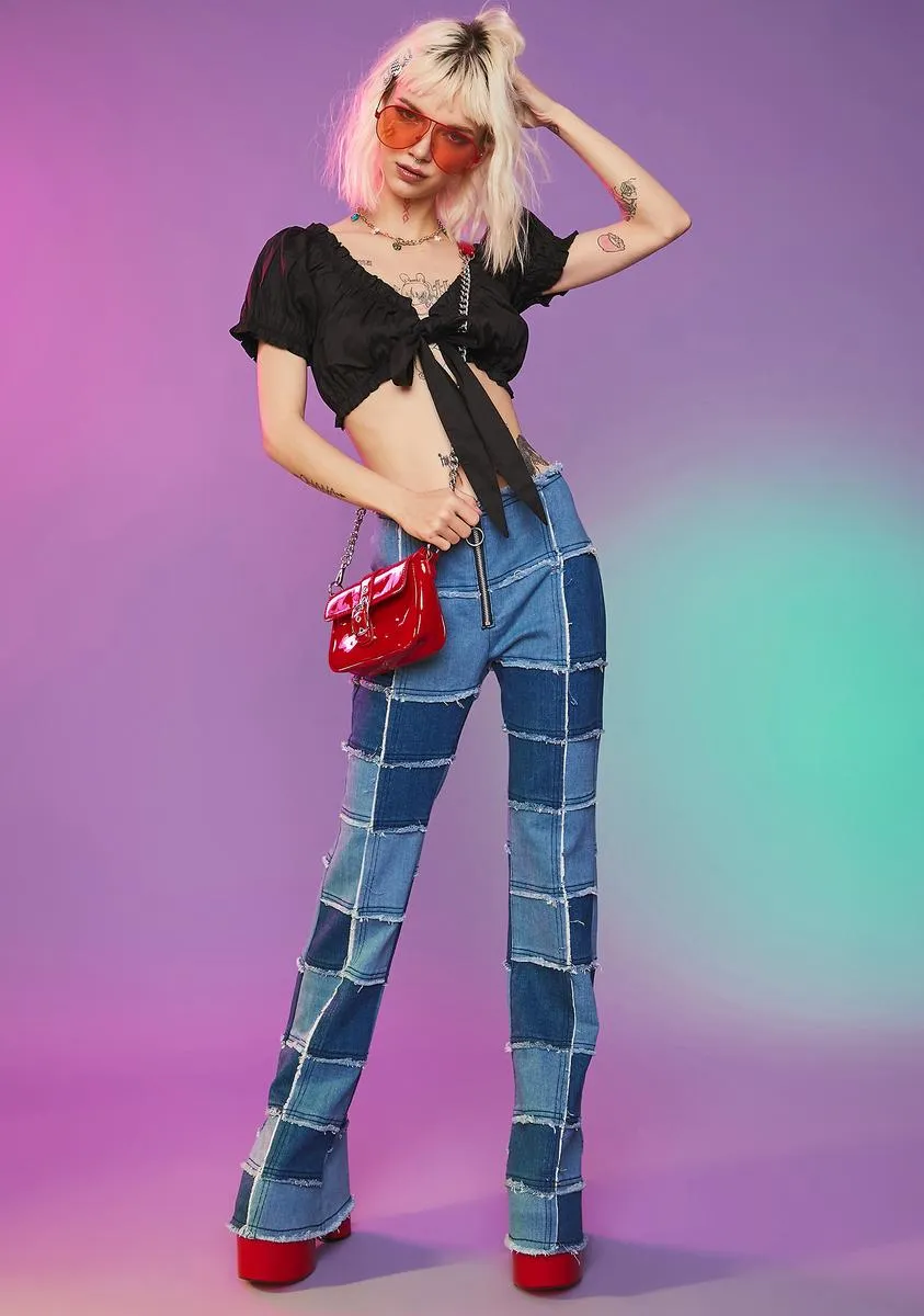 Night Secret Vibes Tie Crop Top sold by Dolls Kill product image thumbnail 3