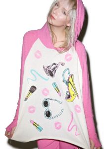 Lonnie Glamorous Oversized Raglan sold by Dolls Kill