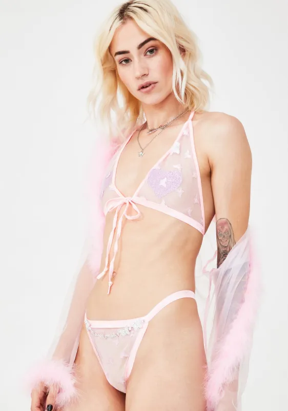 Pink Butterfly Set sold by Dolls Kill