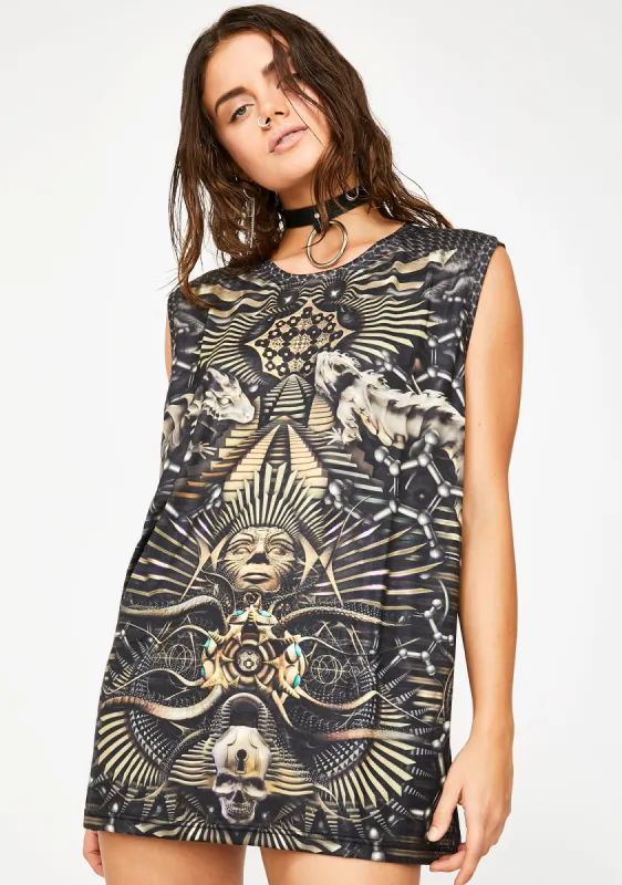 Illusion Structure Graphic Tank sold by Dolls Kill