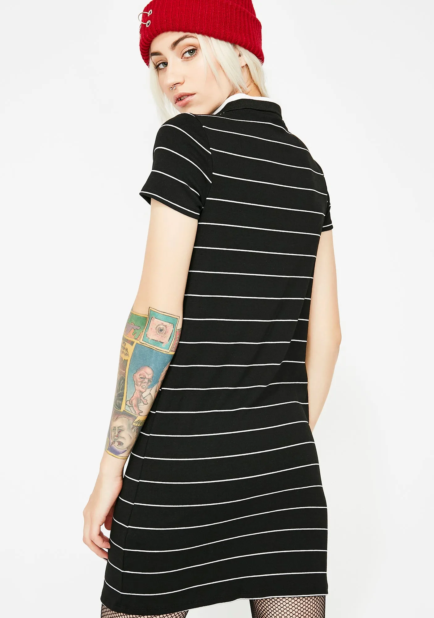 Midnight Down Low Polo Dress sold by Dolls Kill product image thumbnail 4