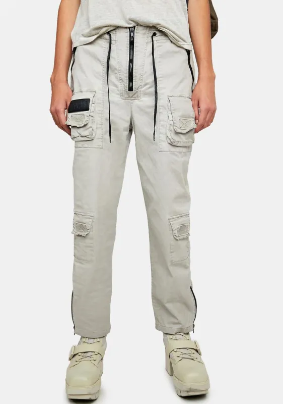 Atmosphere Unisex Stone Wash Cargo Pants sold by Dolls Kill