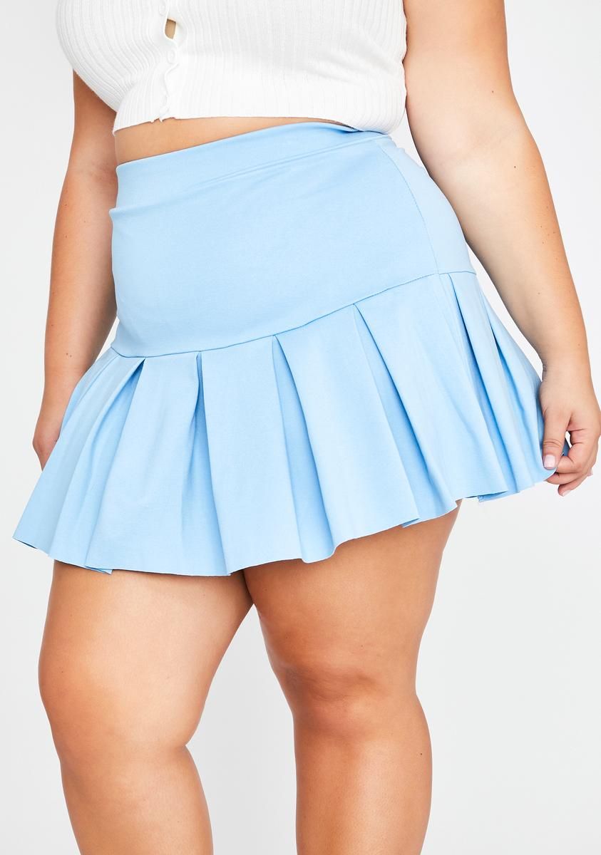 Plus Sky Wicked Scholar Pleated Skirt sold by Dolls Kill