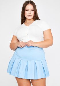 Plus Sky Wicked Scholar Pleated Skirt sold by Dolls Kill