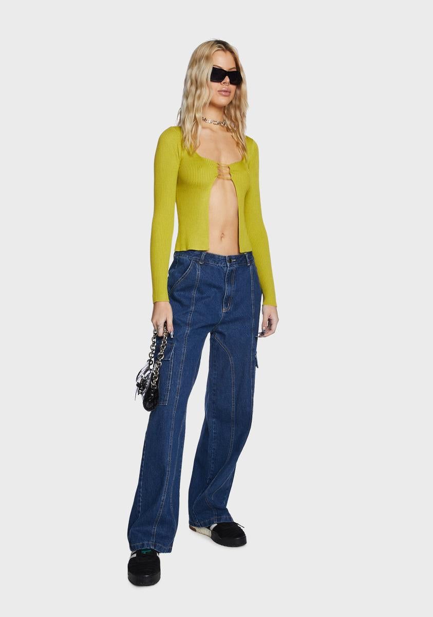 Ladder Detail Open Front Knit Top sold by Dolls Kill product image thumbnail 5