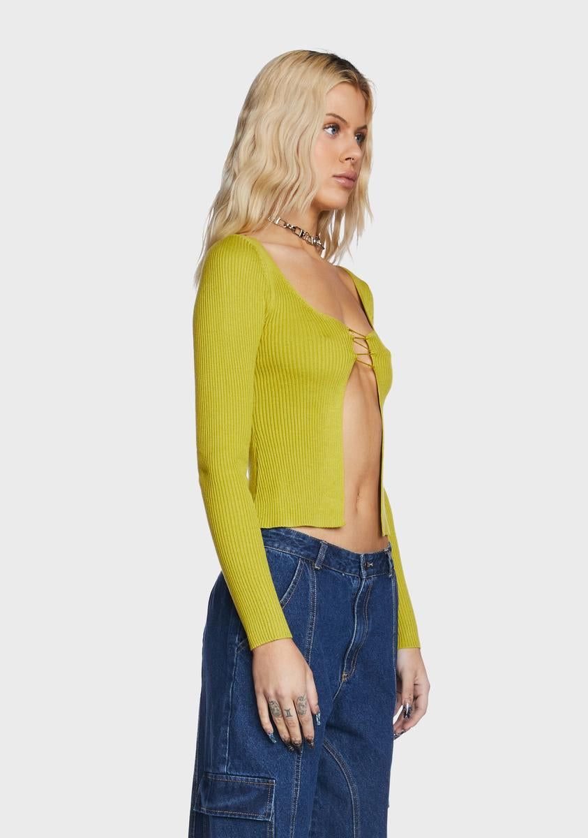 Ladder Detail Open Front Knit Top sold by Dolls Kill product image thumbnail 3