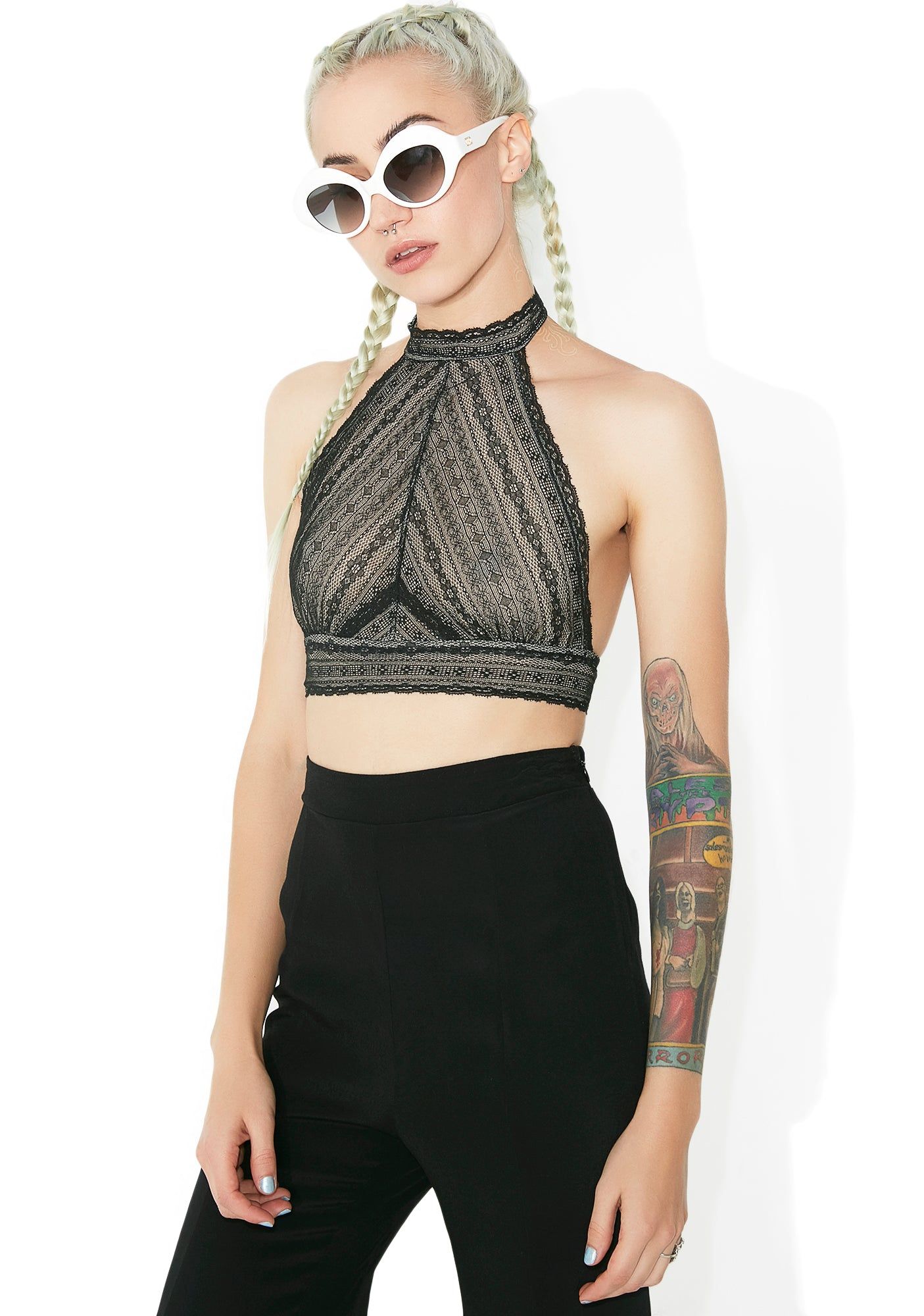 Smoke Subtle Affection Halter Bralette sold by Dolls Kill product image thumbnail 2