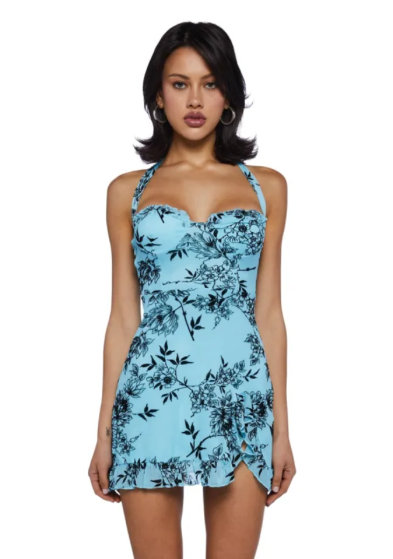 Prime Revival Mini Dress - Blue sold by Dolls Kill