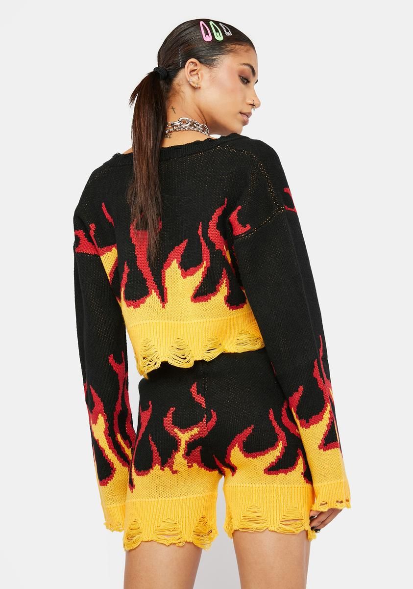 Burn Baby Knit Shorts Set sold by Dolls Kill product image thumbnail 4