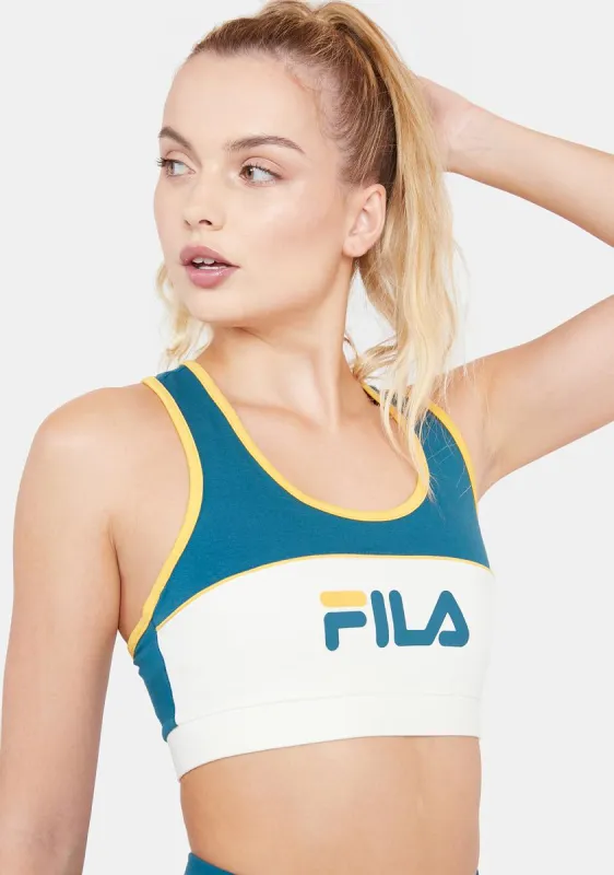 Blue Kaira Sports Bra made by Fila