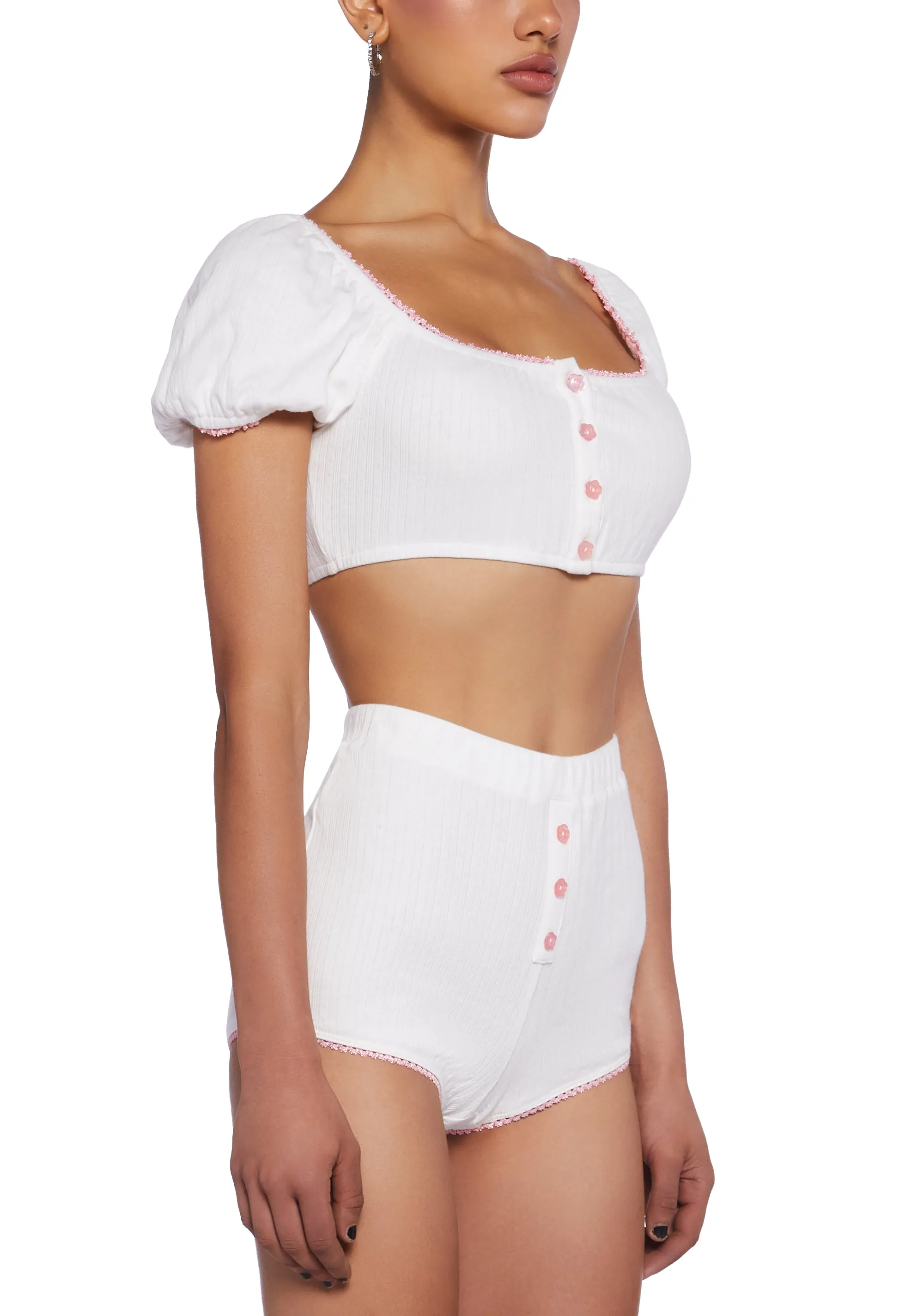 Swoon Sensibility Lounge Set - White sold by Dolls Kill product image thumbnail 5