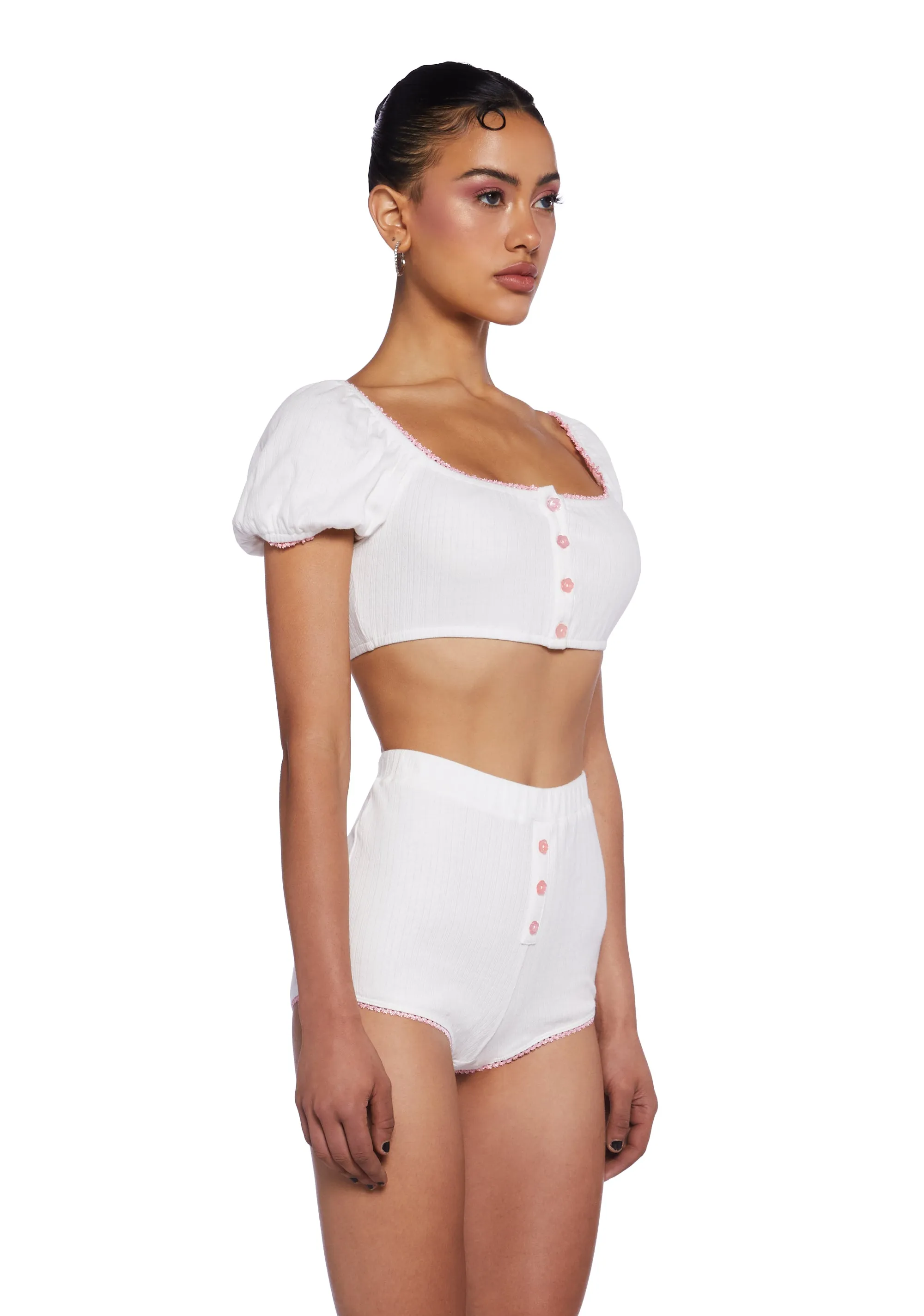 Swoon Sensibility Lounge Set - White sold by Dolls Kill product image thumbnail 4