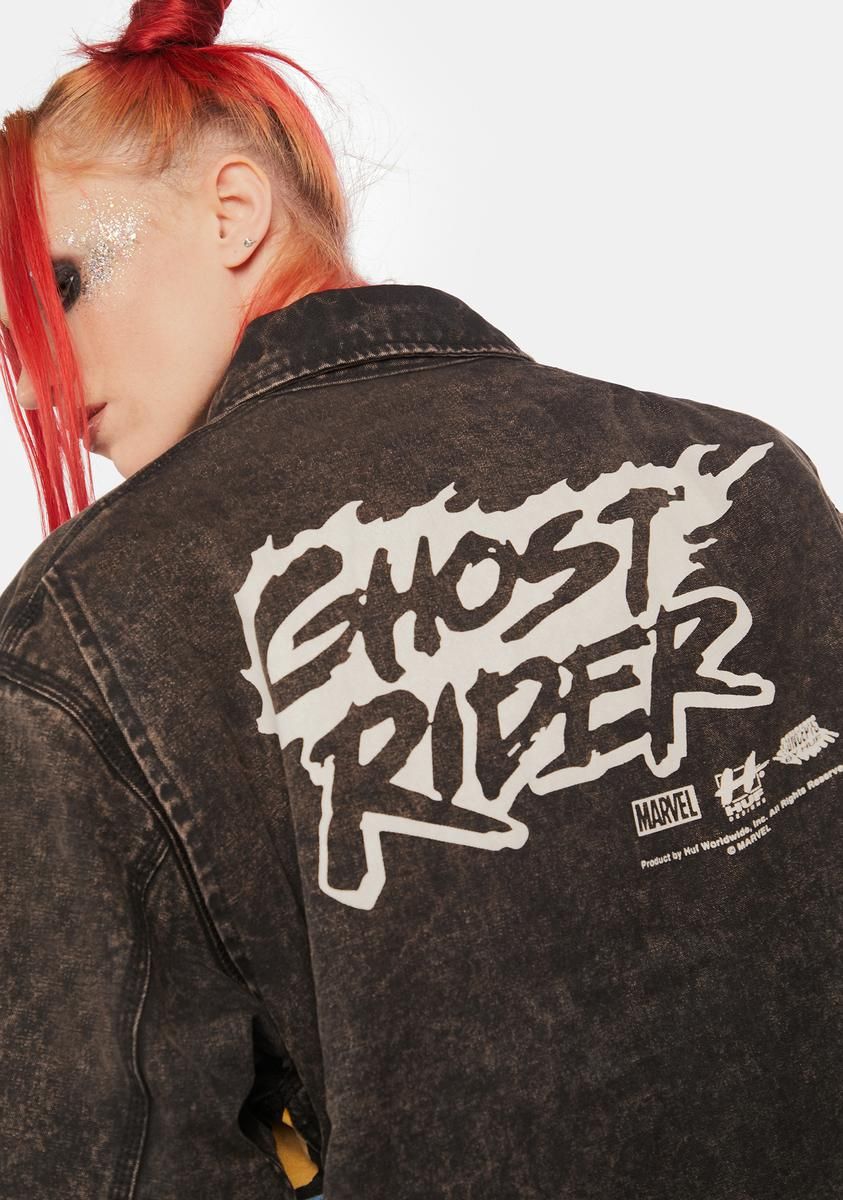 Ghost Rider Work Jacket sold by Dolls Kill product image thumbnail 4