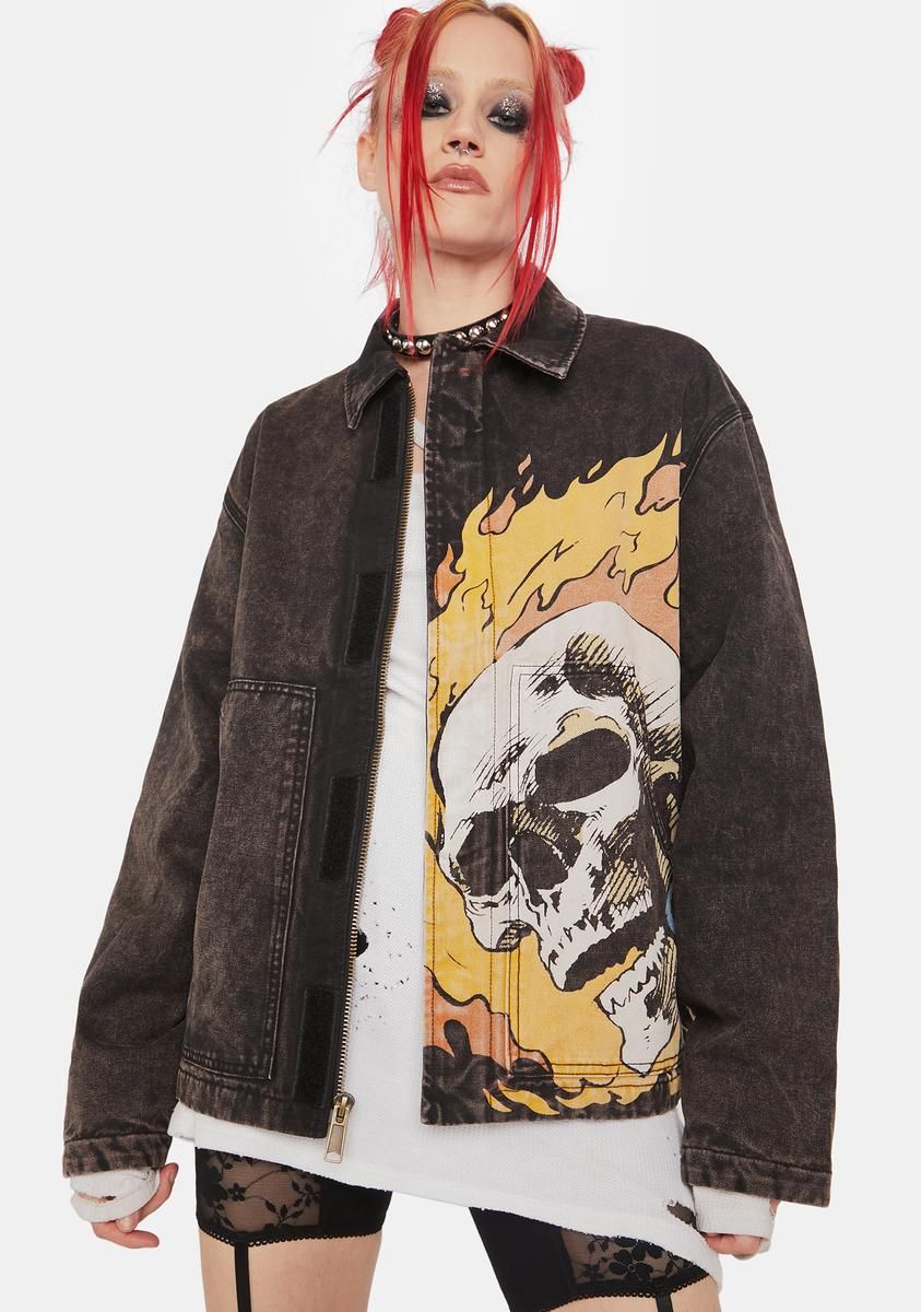 Ghost Rider Work Jacket sold by Dolls Kill