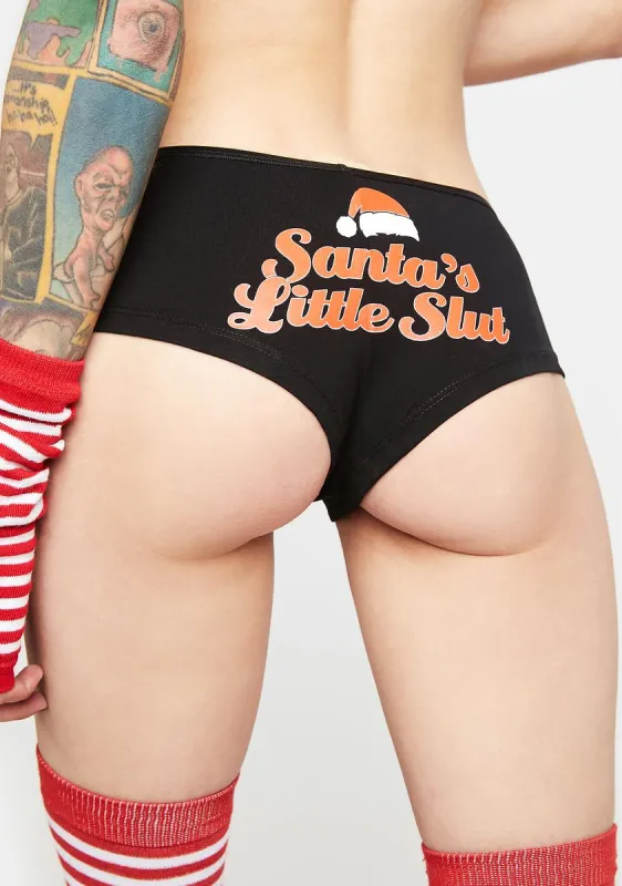 Santa's Lil Slut Boyshorts sold by Dolls Kill