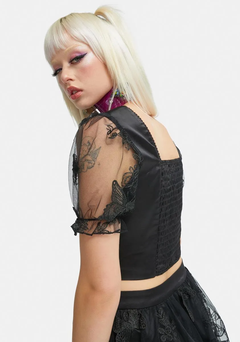 Everything Changes Butterfly Crop Top sold by Dolls Kill product image thumbnail 4