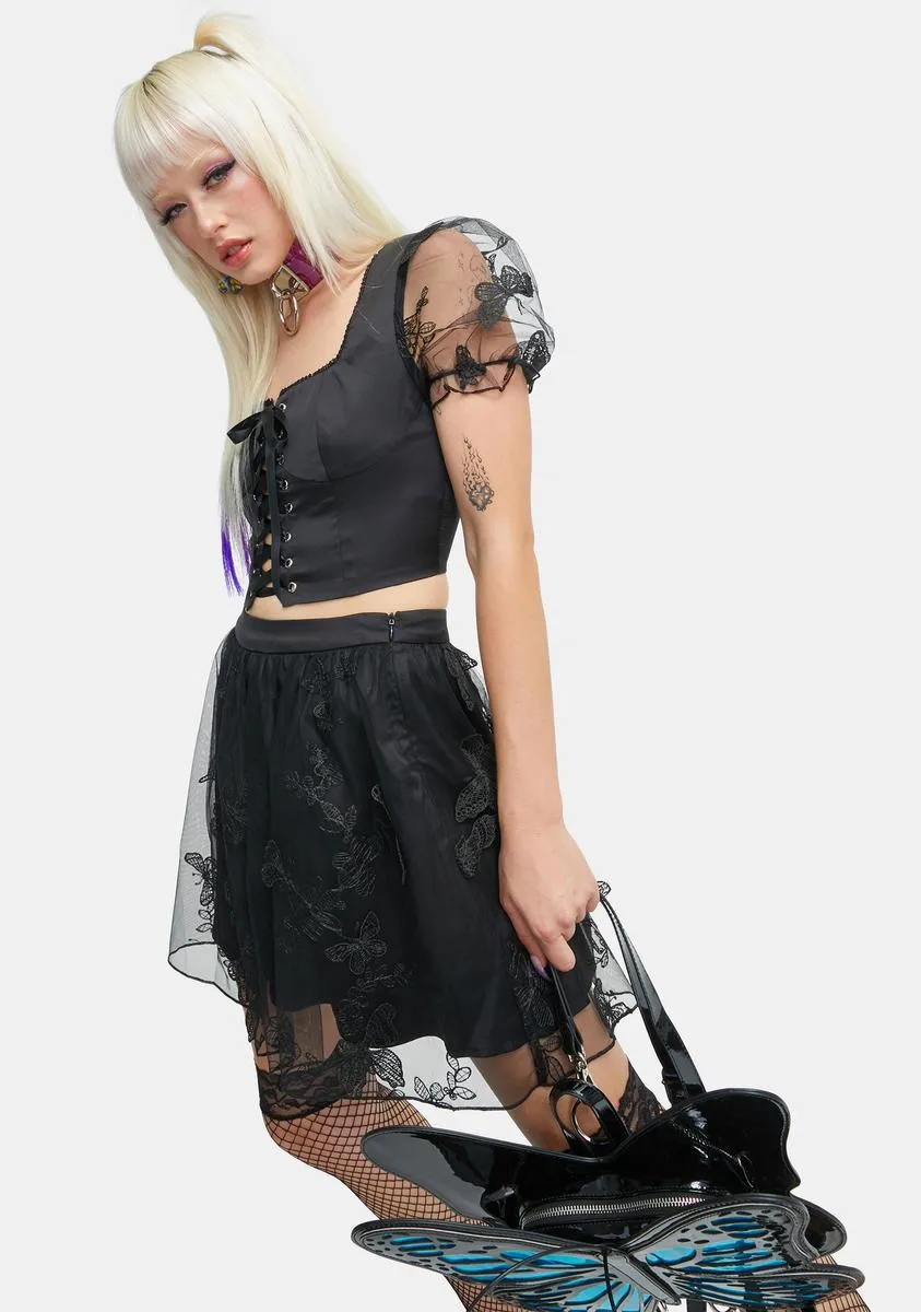 Everything Changes Butterfly Crop Top sold by Dolls Kill product image thumbnail 2
