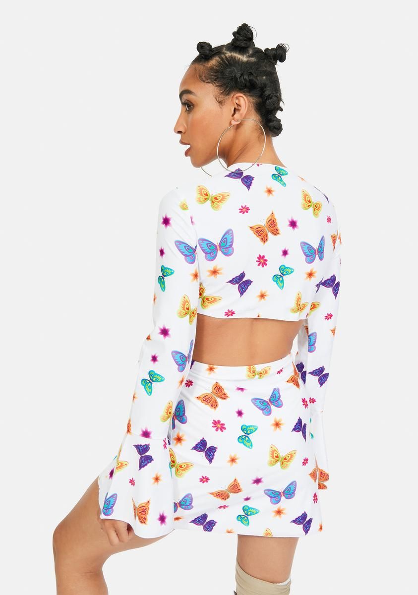 Butterfly Mesh Tie Top sold by Dolls Kill product image thumbnail 4