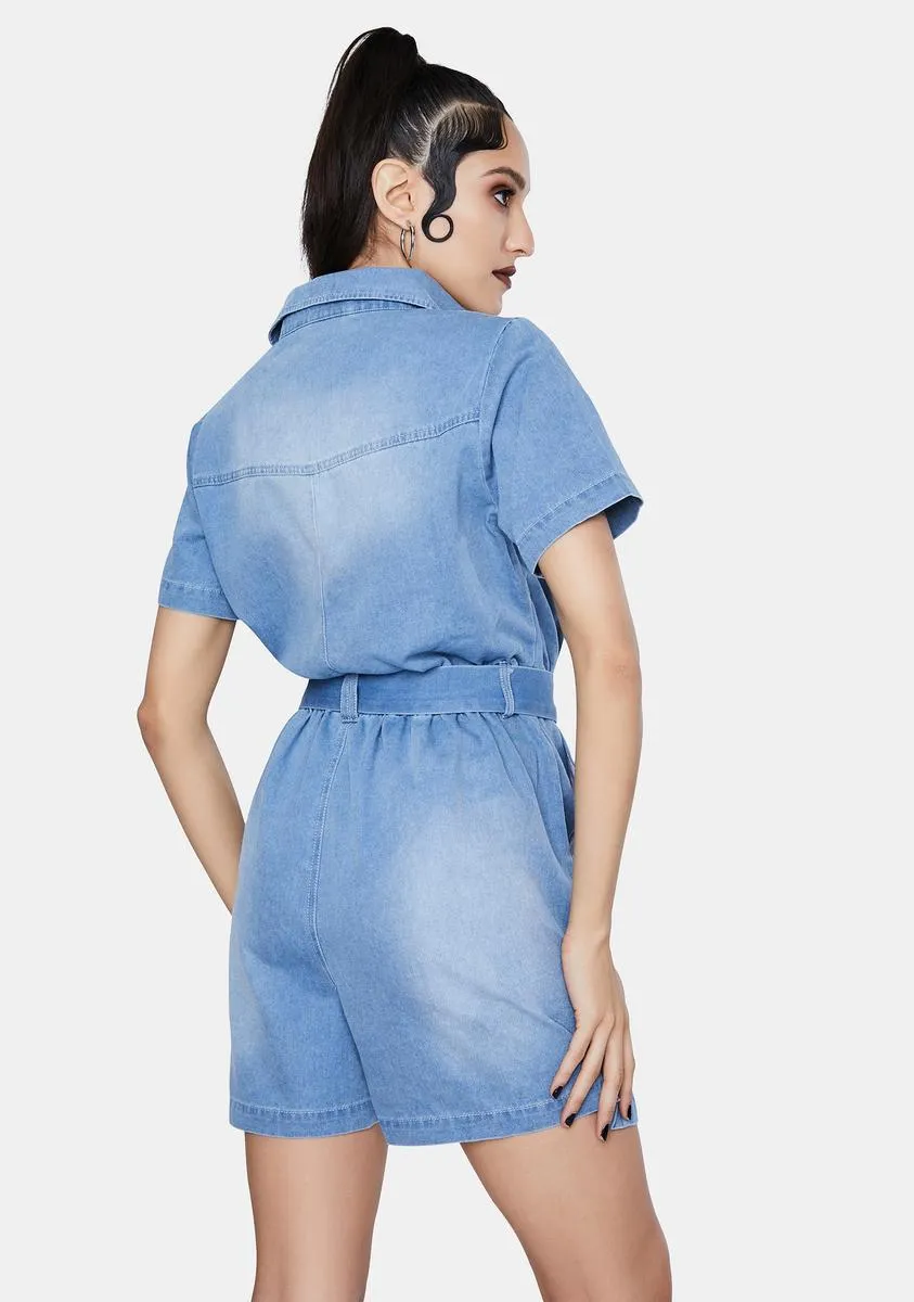 Karla Denim Romper sold by Dolls Kill product image thumbnail 4