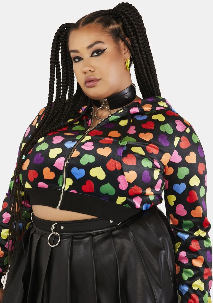 Plus Circle Of Love Velour Hoodie sold by Dolls Kill product image thumbnail 4