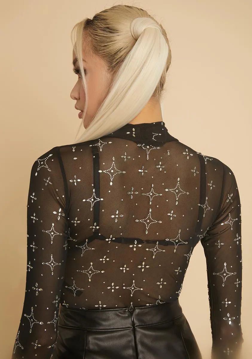 Post Worthy Sweetie Rhinestone Bodysuit sold by Dolls Kill product image thumbnail 4