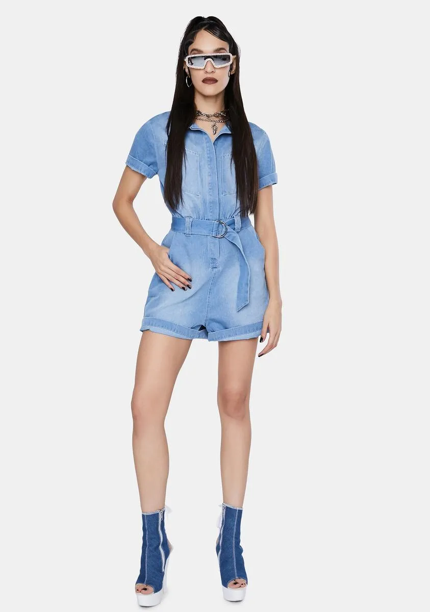 Karla Denim Romper sold by Dolls Kill product image thumbnail 3