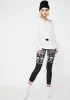 Skull And Snowflakes Christmas Sweater Leggings sold by Dolls Kill