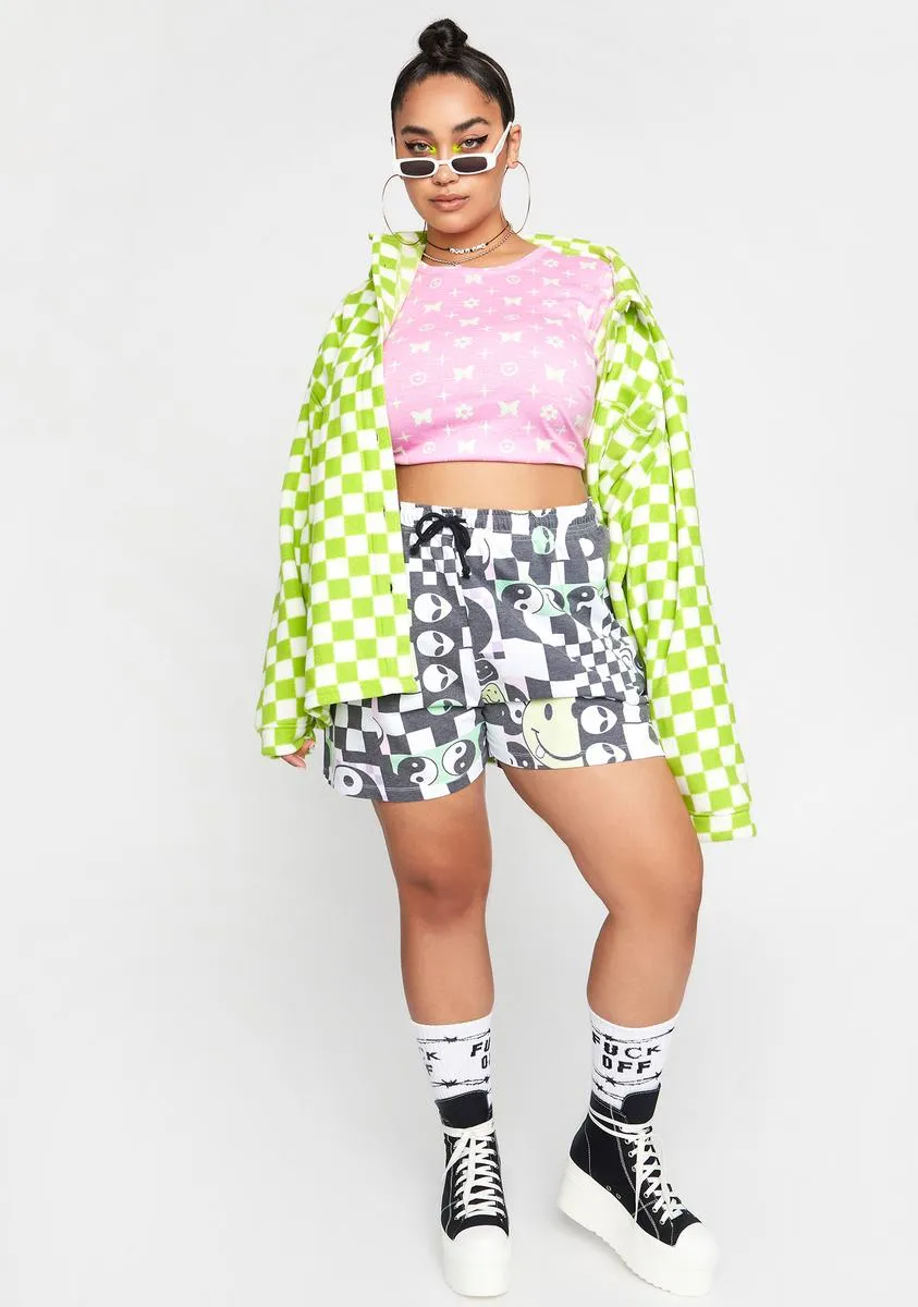 Plus Butterfly Monogram Crop Top sold by Dolls Kill product image thumbnail 3