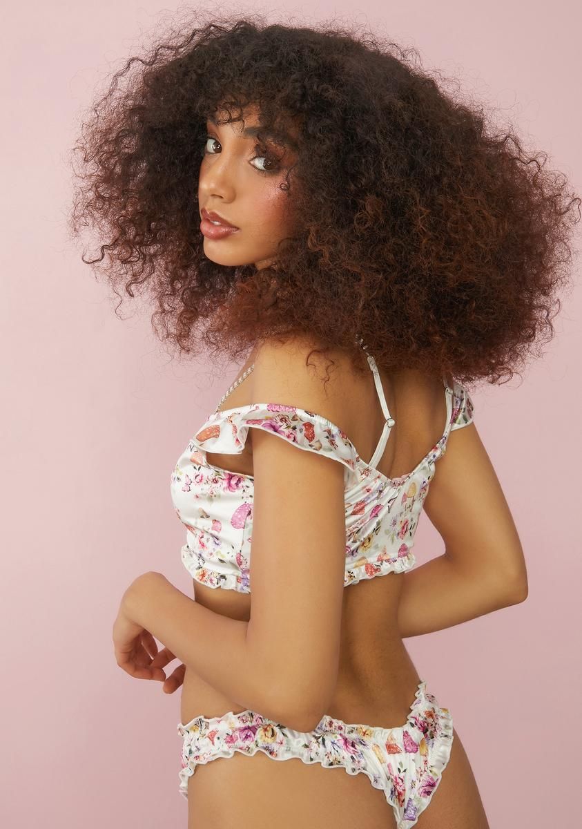 On A Whim Mushroom Print Lingerie Set sold by Dolls Kill product image thumbnail 4