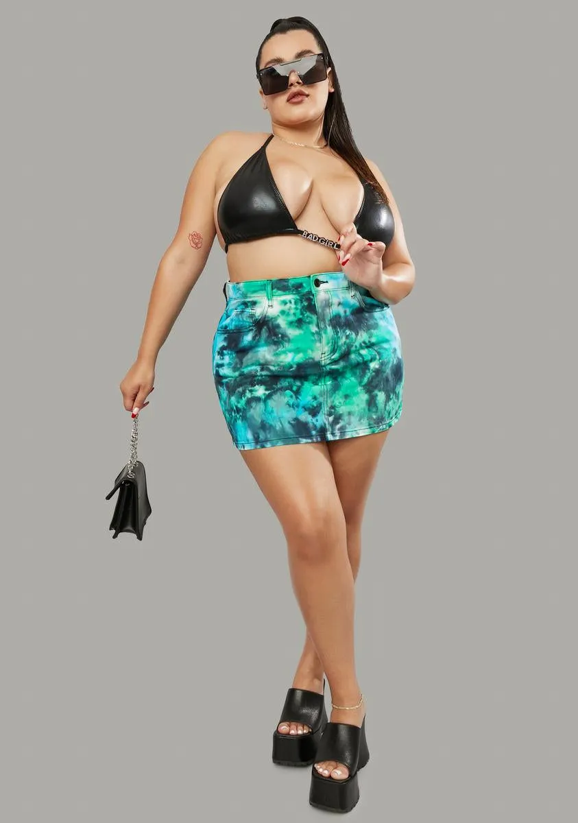 Plus Treasure Island Tie Dye Mini Skirt sold by Dolls Kill product image thumbnail 2