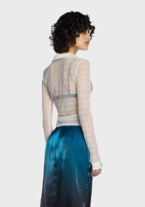 Primrose Romance Lace-Up Shirt sold by Dolls Kill