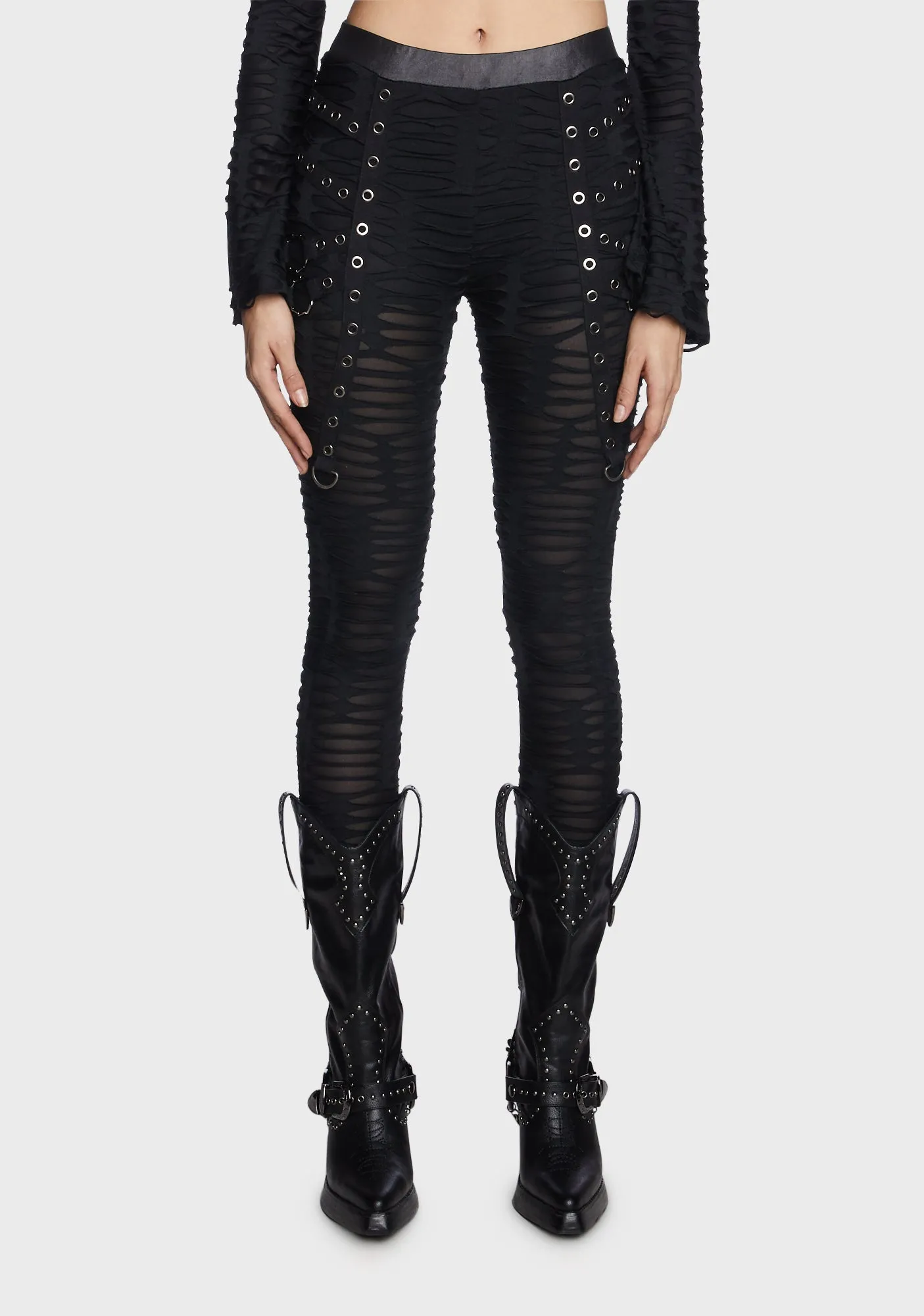 Goth Decayed Leggings sold by Dolls Kill