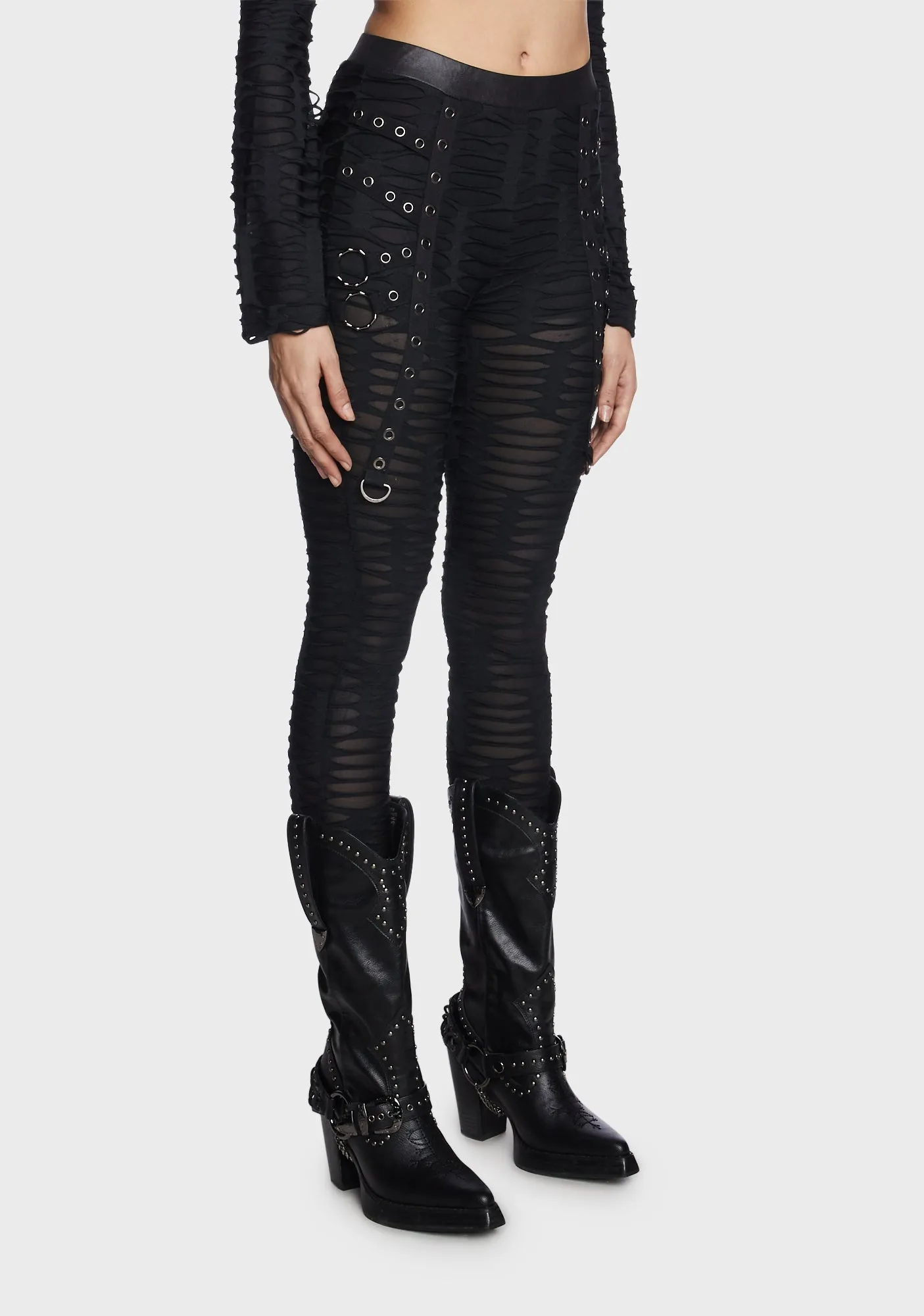 Goth Decayed Leggings sold by Dolls Kill product image thumbnail 5