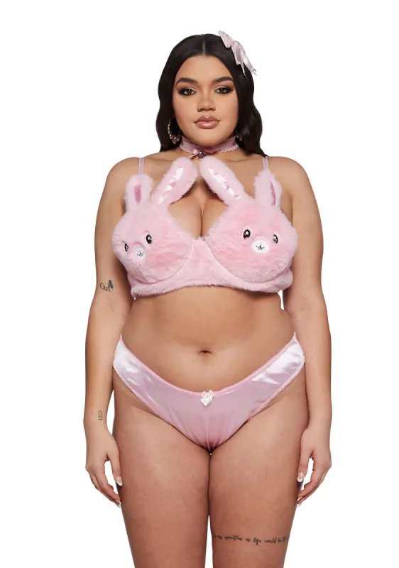 Plus Hop On It Lingerie Set made by Dolls Kill