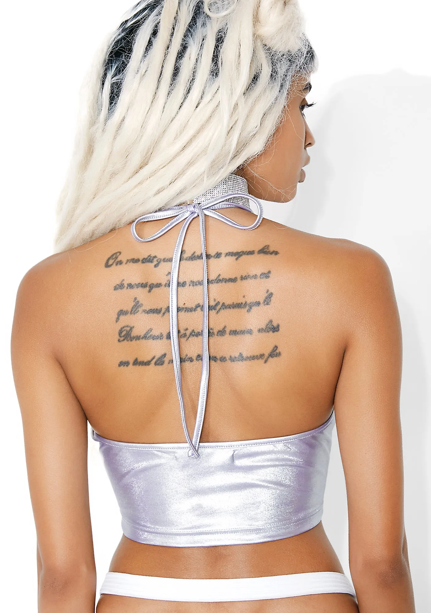 Pastel Pearlz Metallic Halter Top sold by Dolls Kill product image thumbnail 2